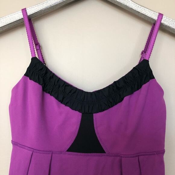 Lululemon Athletica Purple and Black Spaghetti Strap Tank Top Size 6 - Picture 6 of 7